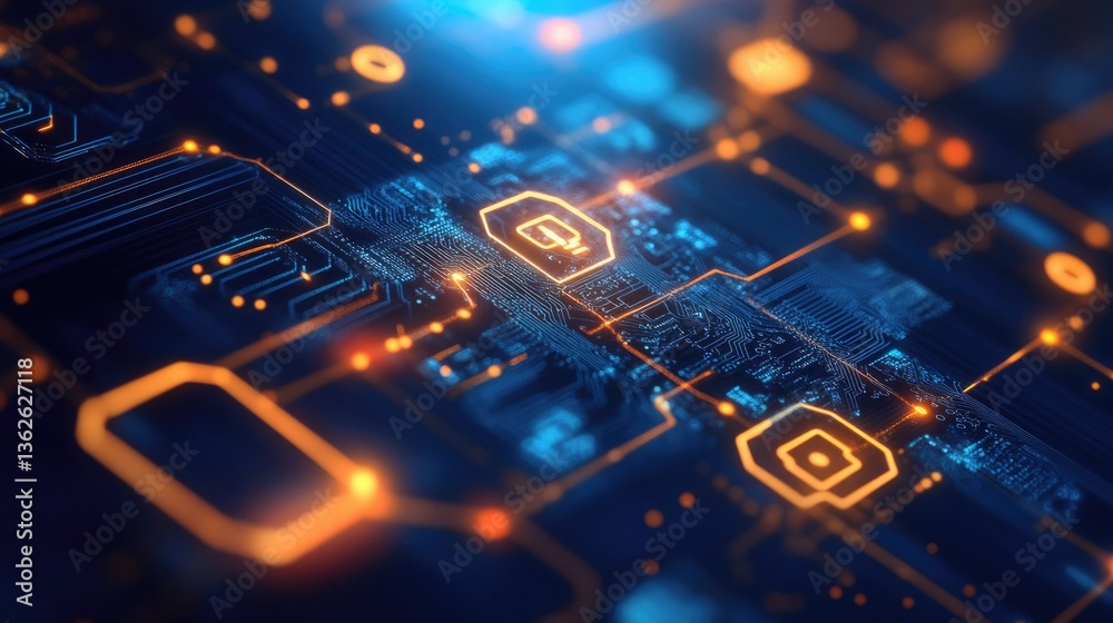 Poster cryptocurrency transaction verification on a futuristic ai-driven blockchain platform, showcasing re