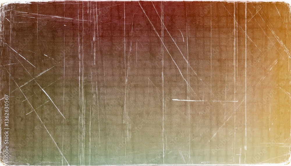 Aufkleber distressed vintage grunge canvas texture with scratches and faded multicolor gradient for retro back