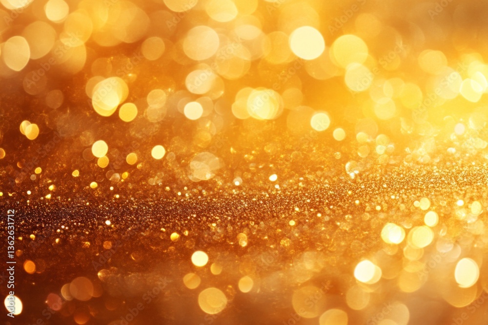 Aufkleber sparkling golden bokeh lights create a warm atmosphere during a festive celebration in the evening