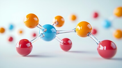 Obraz premium Microscopic molecular structure