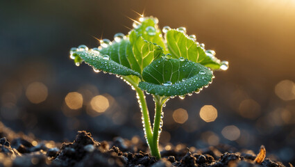 dew on a plant