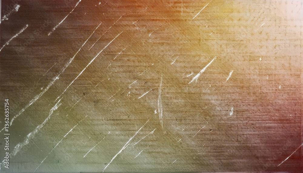 Poster distressed vintage grunge canvas texture with scratches and faded multicolor gradient for retro back