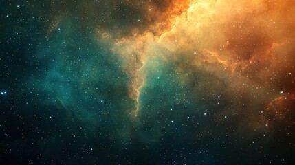 Obraz premium Vast and Colorful Nebula in Space with Stars and Cosmic Patterns for Celestial Imagery