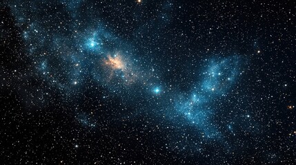 Stunning View of a Bright Nebula Surrounded by Stars in Deep Space with Vibrant Colors and Cosmic Dust