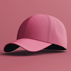 Fototapeta premium a simple, pink hat that has room to add a logo --v 6.1. Ai generated images.