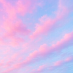 ピンクと水色のグラデーション雲