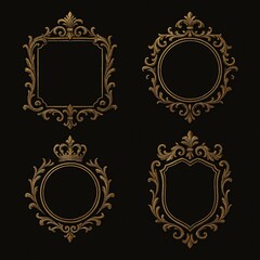 バロック風のエンブレム素材集