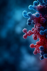 Virus and Bacteria – Microscopic View of Infection