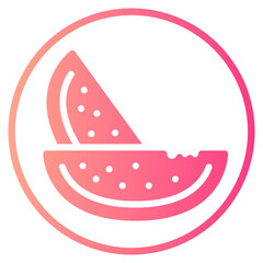watermelon gradient icon