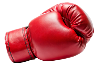 red boxing glove  isolated on white background