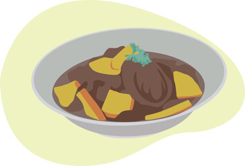 Delicious Meat Stew on a bowl