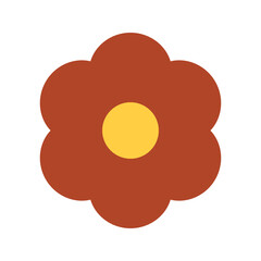 Simple Flat Red Flower