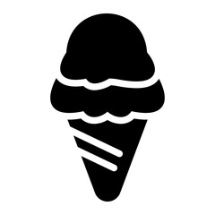 ice cream glyph icon