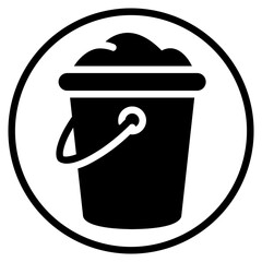 bucket glyph icon