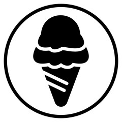 ice cream glyph icon
