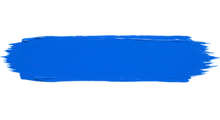 blue stroke of blue paint on transparent background PNG, isolated design element