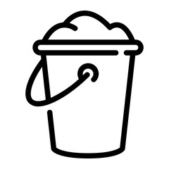 bucket line icon