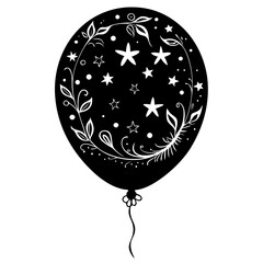 Celebratory Balloon Silhouette Vector