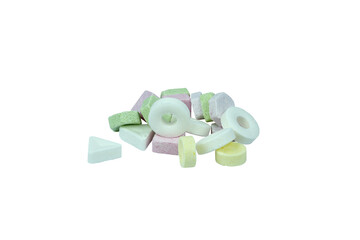 Sweet candies. Colorful pastel colors. Isolated on transparent background. Png image	

