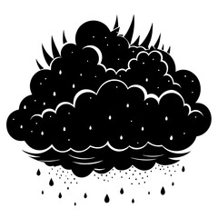 Cloudy Sky Silhouette Vector