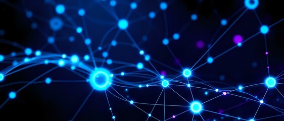 Obraz premium Futuristic Tech Network Abstract Design