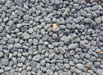 view of large amount of gray rocks on the ground