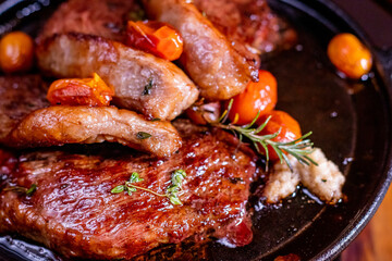 beef steak with vegetables