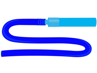 PVC faucet joint on white background