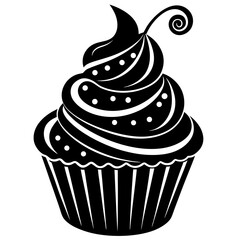 Cupcake Silhouette Vector