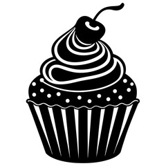 Cupcake Silhouette Vector