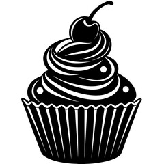 Cupcake Silhouette Vector