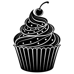 Cupcake Silhouette Vector