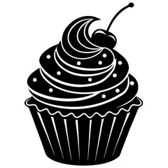Cupcake Silhouette Vector