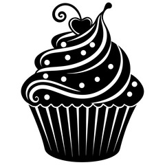 Cupcake Silhouette Vector