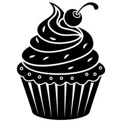 Cupcake Silhouette Vector