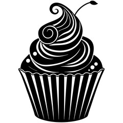 Cupcake Silhouette Vector