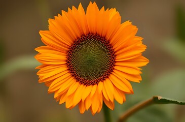 Obraz premium Vibrant Orange Sunflower in Full Bloom