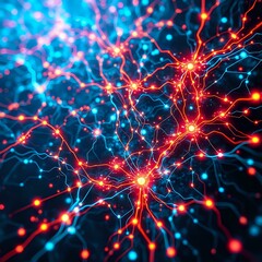 Futuristic Abstract Constellation with Cyberpunk Neural Networks