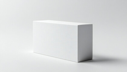 Minimalist White Packaging Box Mockup for Product Design with High-Poly 3D Rendering and Clean Composition