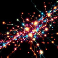 Futuristic Cyberpunk Glowing Lines - Abstract Tech Design