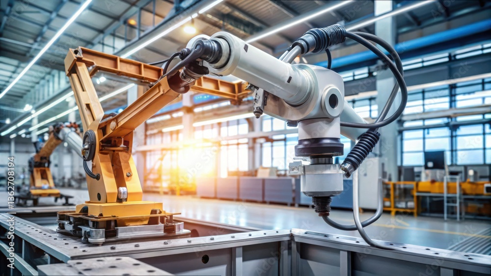 Poster Advanced Robotics System at Industrial Facility with Adjusting Fixtures