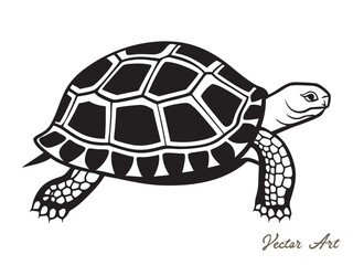 Sea turtle vector design, Sea turtle black silhouette on white background
