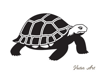 Sea turtle vector design, Sea turtle black silhouette on white background
