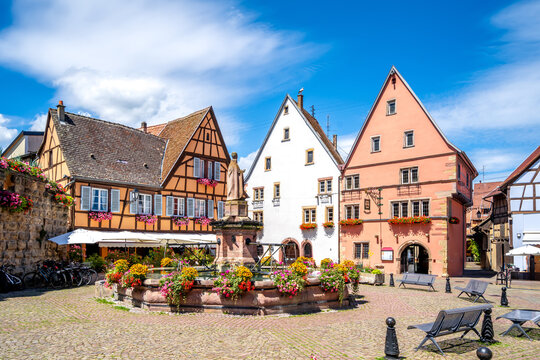 Altstadt, Eguisheim, Frankreich 