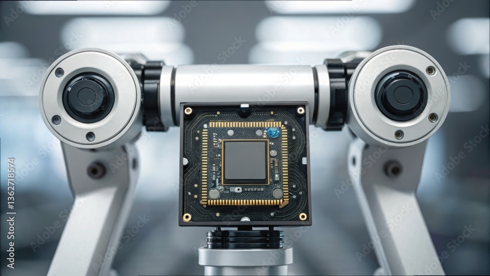 Aufkleber Advanced Robotic Joint with Embedded AI Chip Technology Overview