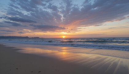 Fototapeta premium The sun is setting.