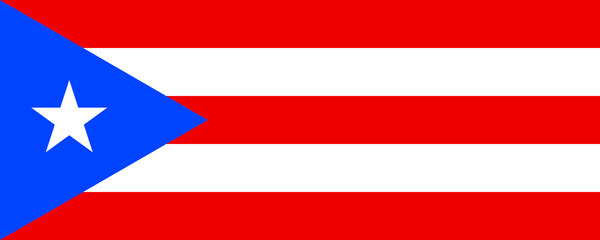 Vibrant flag design featuring red, white, and blue colors representing a proud culture and heritage of Puerto Rico