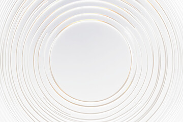 Fototapeta premium Abstract concentric gold circles on dark blue background.