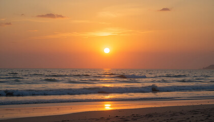 Obraz premium Sunset on the beach