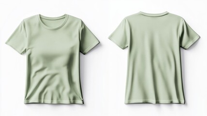 Beige T-Shirt Mockup: Front and Back Views
